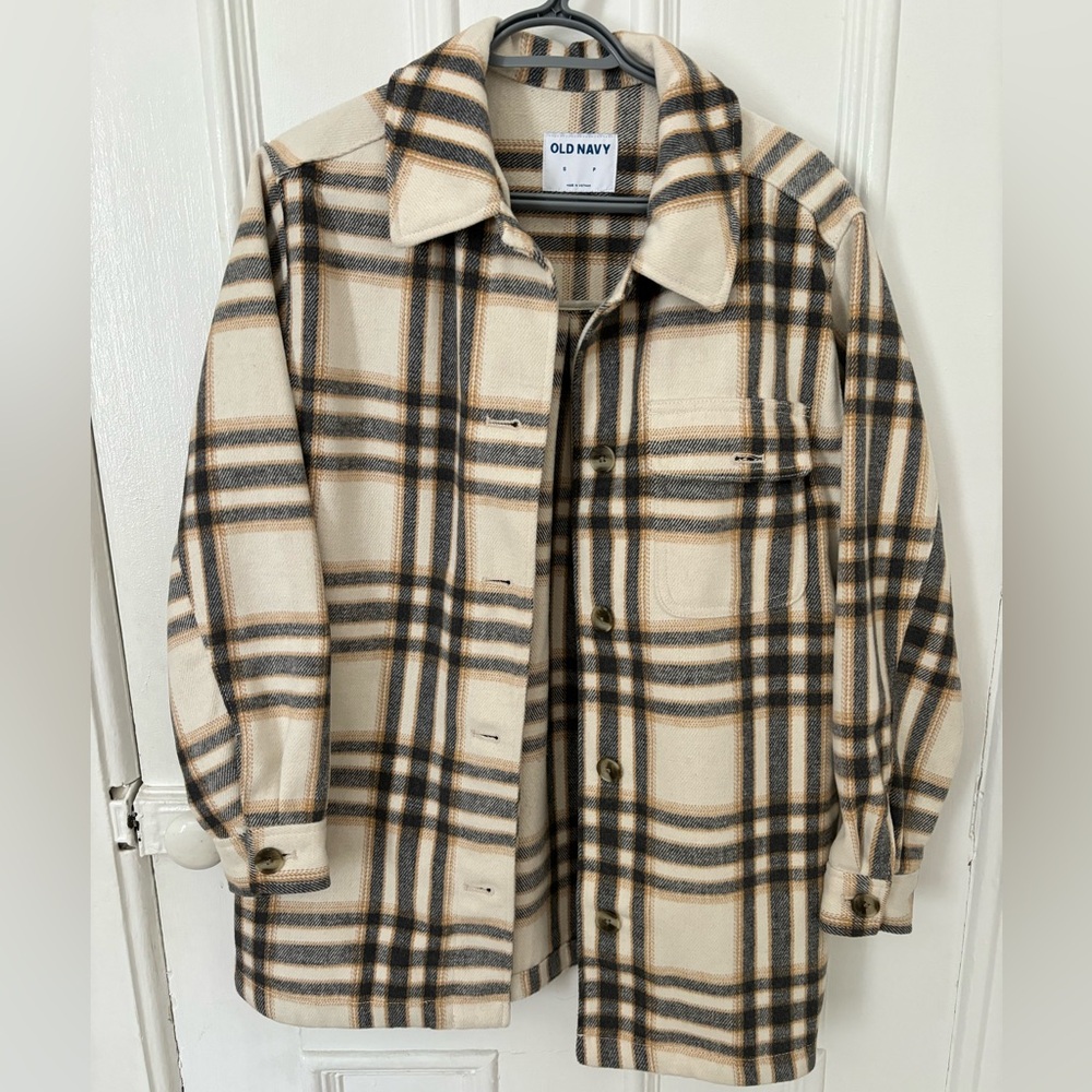 Plaid Old Navy Jacket, like new, womens size small